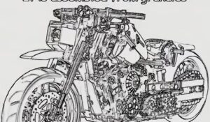 96-02 Retro Motorrad (1000-teilig)